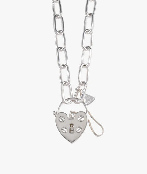 Von Treskow Lauren Link Heart Padlock Necklace – Phil Peel Jewellers